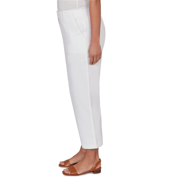 Petite Hearts of Palm Fun in the Sun Solid Cotton Twill Capris