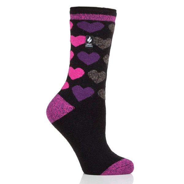 Womens Heat Holders(R) Lite Heart Crew Socks - image 