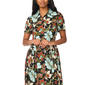 Womens Cece Short Sleeve Floral Challis Midi Shirtdress - image 4