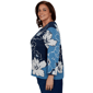 Plus Size Alfred Dunner Good To Go Floral Patch Sweater - image 4