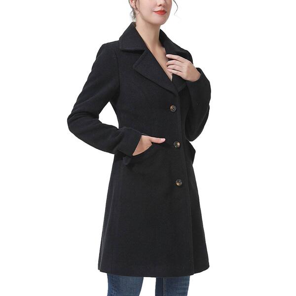 Womens BGSD Mid-Length Wool Walking Coat