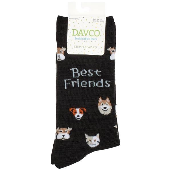 Womens Davco Best Friends Dog Crew Socks