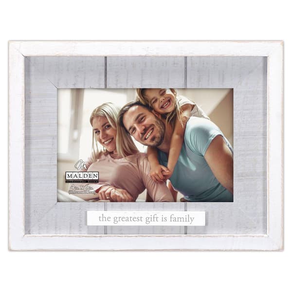 Malden Greatest Gift is Family Rustic Wood Frame - 4x6