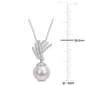 Gemstone Classics&#8482; Pearl & Diamond Drop Pendant - image 3