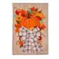 Evergreen Pumpkin and Bow Garden Burlap Flag - image 1