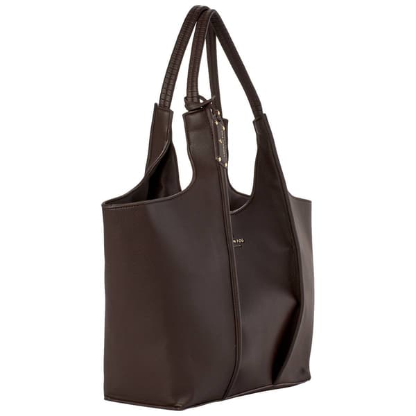 London Fog Lillian Braided Handle Tote