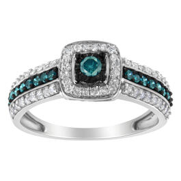 Radiant Rainbow&#8482; 1/2 ct. Blue Diamond Engagement Ring