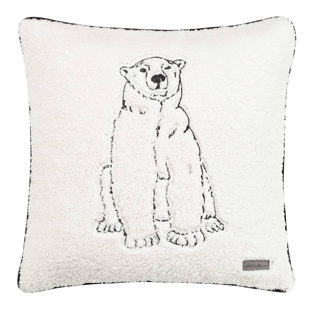 Eddie Bauer Cozy Polar Bear Decorative Pillow - 20x20
