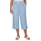 Petite Ruby Rd. French Riviera Pull On Wide Leg Capris - image 1