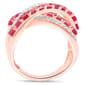 Gemstone Classics™ Ruby with White Zircon Crossover Ring - image 4