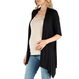 Plus Size 24/7 Comfort Apparel Half Sleeve Maternity Cardigan