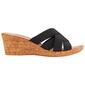 Womens Italian Shoemakers Duches Cork Wedge Sandals - image 2