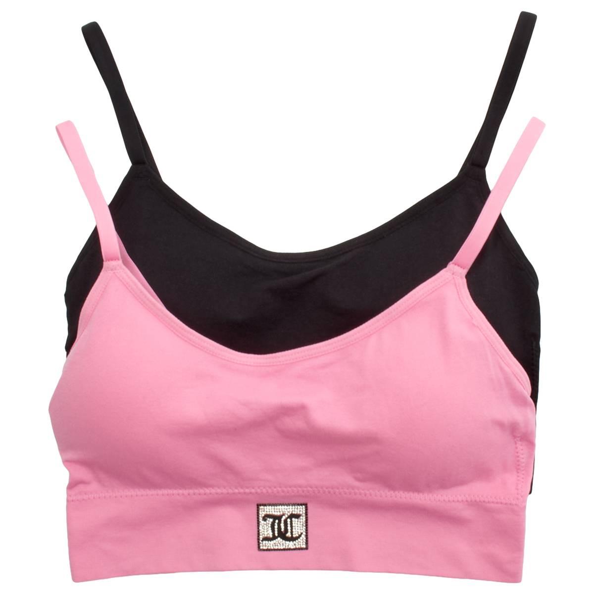Womens Juicy Couture 2pk. Bralettes - JC1601-2PKH