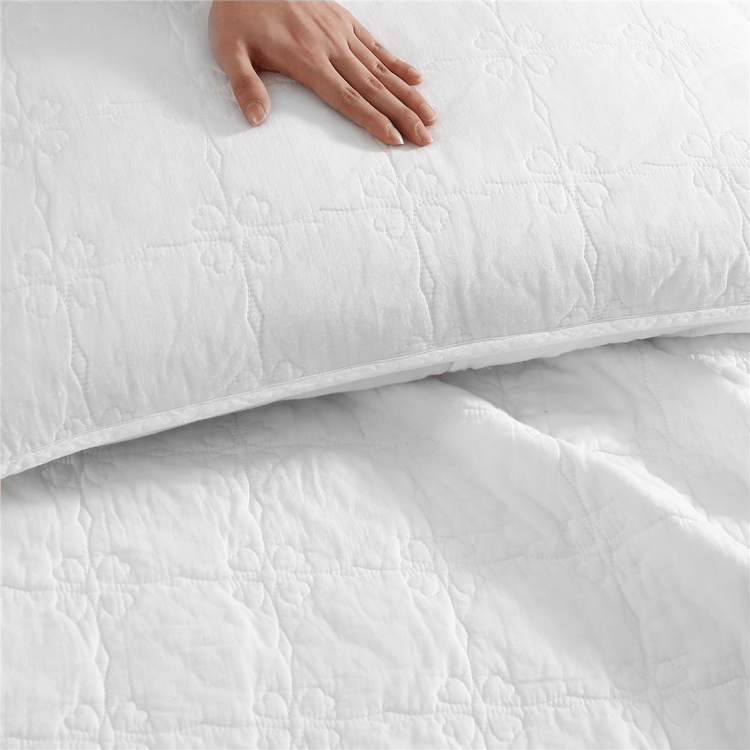 Stone Cottage Floral Trellis Cotton Reversible Quilt Set
