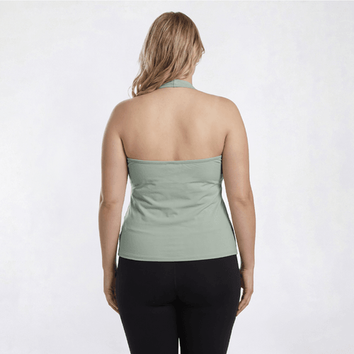 Juniors Plus Eye Candy Halter Top With Shelf Bra