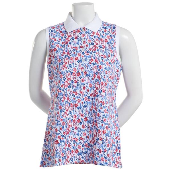 Womens Tommy Hilfiger Sleeveless Charleston Floral Polo - image 