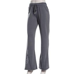 Juniors No Comment Fleece Applique Flare Sweatpants