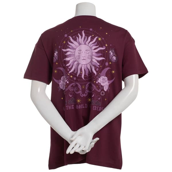 Juniors Attitude Not Included Sun Celestial Foil Graphic Tee