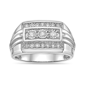 Mens Lynx 1/4ctw. Miracle Set Lab-Grown Diamond Ring - image 1