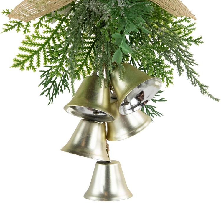 Northlight Seasonal Gold Bells Christmas Door Hanger w/ Bow