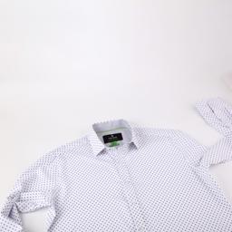 Mens Tom Baine Slim Fit Performance Diamond Dress Shirt - White