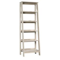 Sauder Trestle 5 Shelf Bookcase - Chalked Chestnut
