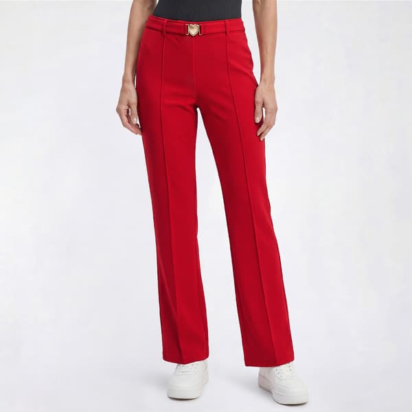 Womens Soho Apparel Pull On Heart Buckle Crepe Dress Pants - image 