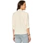 Petite Democracy Elbow Sleeve V Neck Snap Front Woven Blouse - image 2