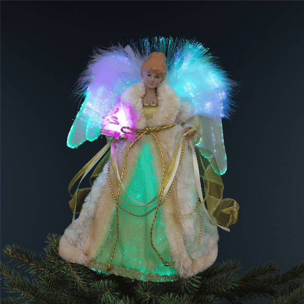 Northlight Color Changing Gold Christmas Angel Tree Topper