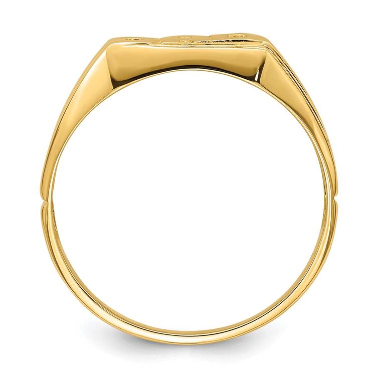 Mens Gentlemen’s Classics™ 14kt. Gold Diamond Slanted DAD Ring