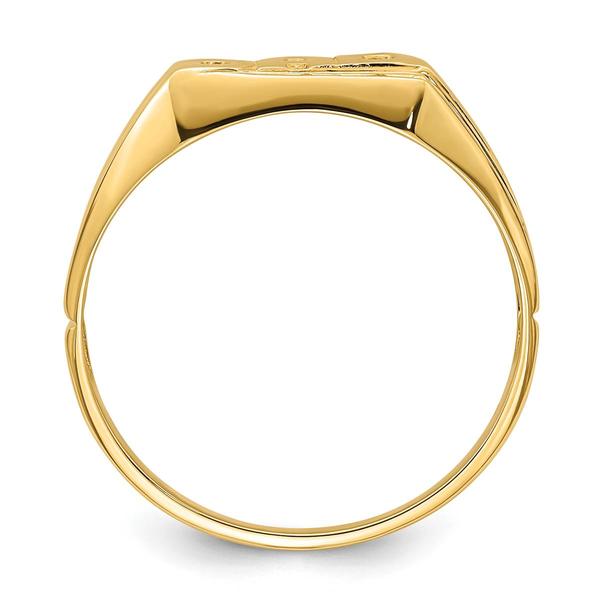 Mens Gentlemen’s Classics™ 14kt. Gold Diamond Slanted DAD Ring
