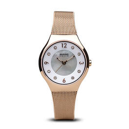 Womens BERING Solar Collection Rose Gold Watch - 14427-366