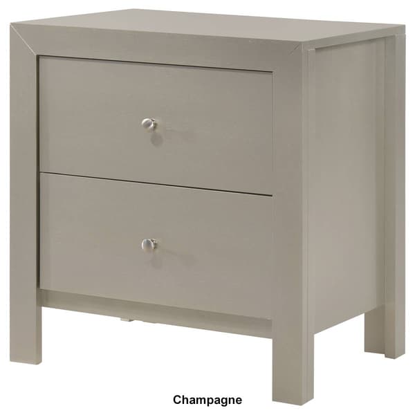 Passion Furniture Burlington 2-Drawer Nightstand