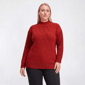Plus Size Napa Valley Long Sleeve Lurex Pearl Mock Neck Sweater - image 1