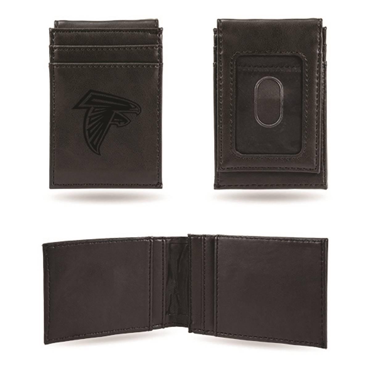 Mens NFL Atlanta Falcons Faux Leather Front Pocket Wallet