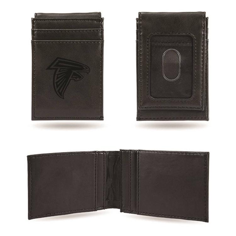 Mens NFL Atlanta Falcons Faux Leather Front Pocket Wallet