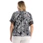 Plus Size Rafaella® Short Flutter Lace Sleeve Paisley Blouse - image 2