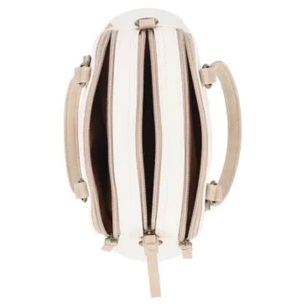 MultiSac Hughes Small Satchel - White/Biscotti