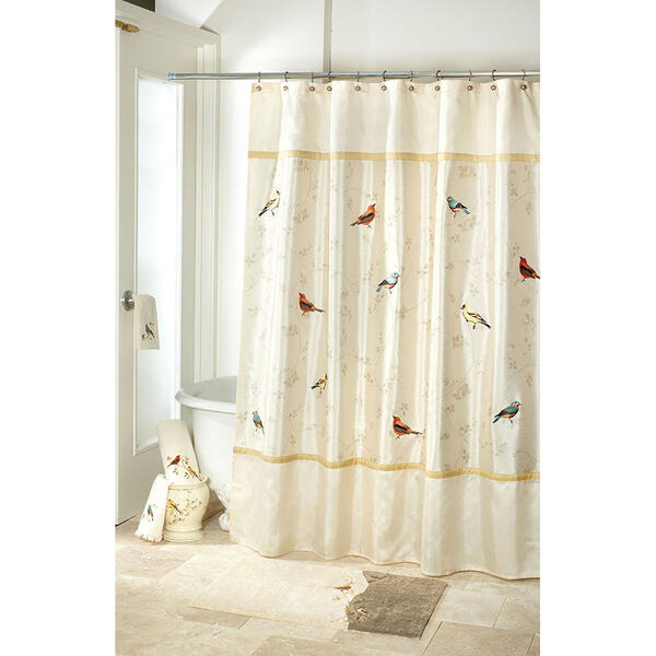 Avanti Gilded Birds Shower Curtain - image 