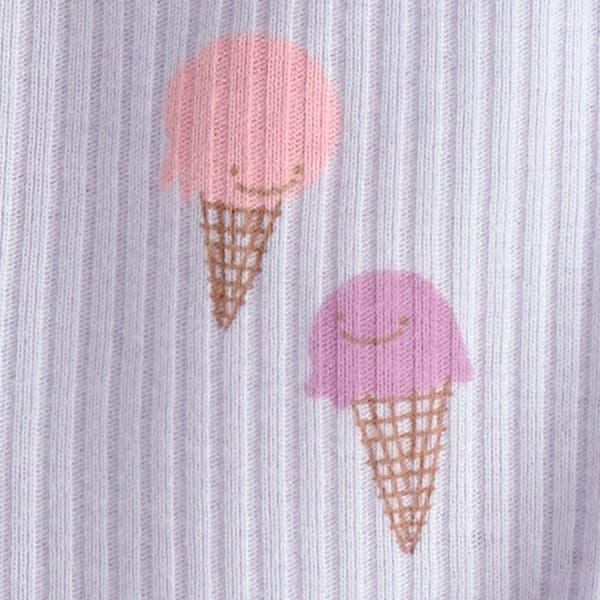 Baby Girl (NB-9M) Carter''s® Ice Cream 2 Way Textured Pajamas