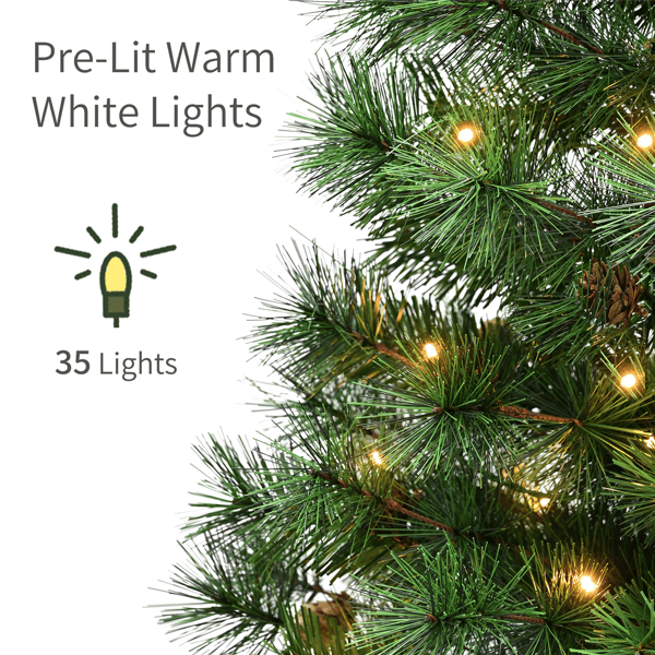 Puleo International 3.5ft. LED Potted Christmas Trees - Set of 2