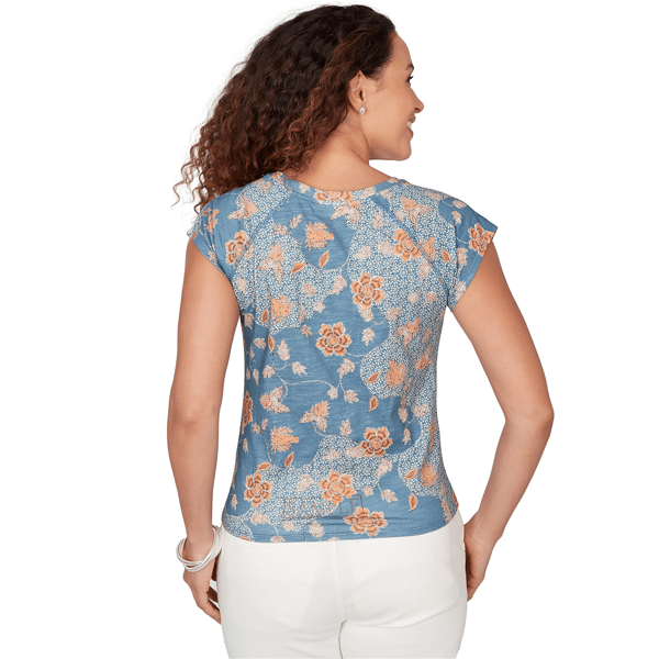 Womens Skye’s the Limit Key Items Cap Sleeve Floral Blouse