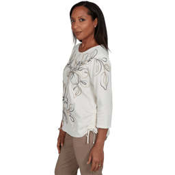 Womens Alfred Dunner Regent Street Floral Soutache Blouse