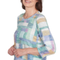 Womens Lake Victoria 3/4 Sleeve Hues Color Block Tee - image 5