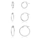 Sterling Silver 3pc. Hoop Earring Set - image 1