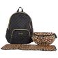 Jessica Simpson 3pc. Leopard Quilted Backpack Diaper Bag Set - image 1