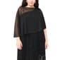 Plus Size MSK Sequin Gown with Asymmetric Cape Overlay - image 4