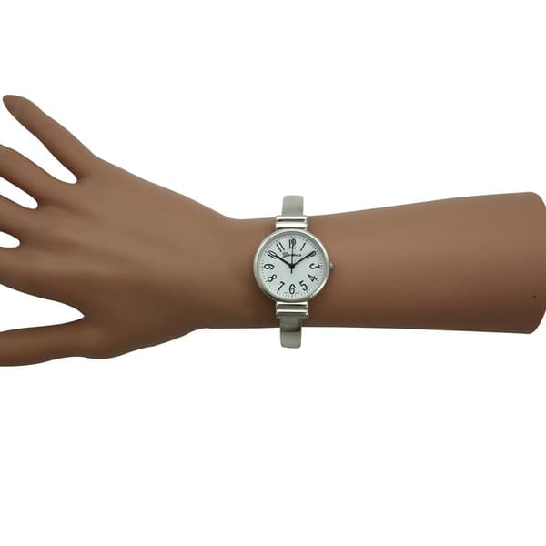 Womens Olivia Pratt™ Everyday Silver Bangle Watch - 13112