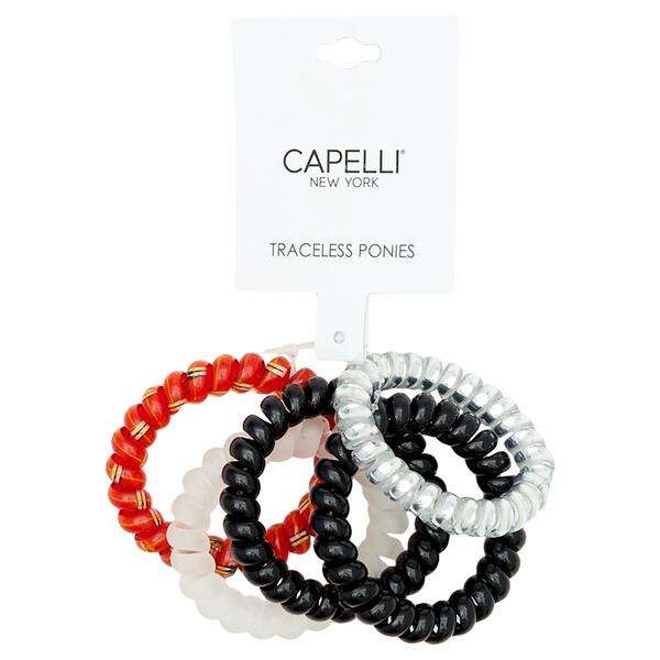 Womens Capelli New York 5pc. Phone Cord Ponytail Holders - image 