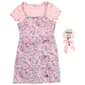 Girls (7-16) No Comment Floral Bow Side Jumper with Bag Charm - image 2